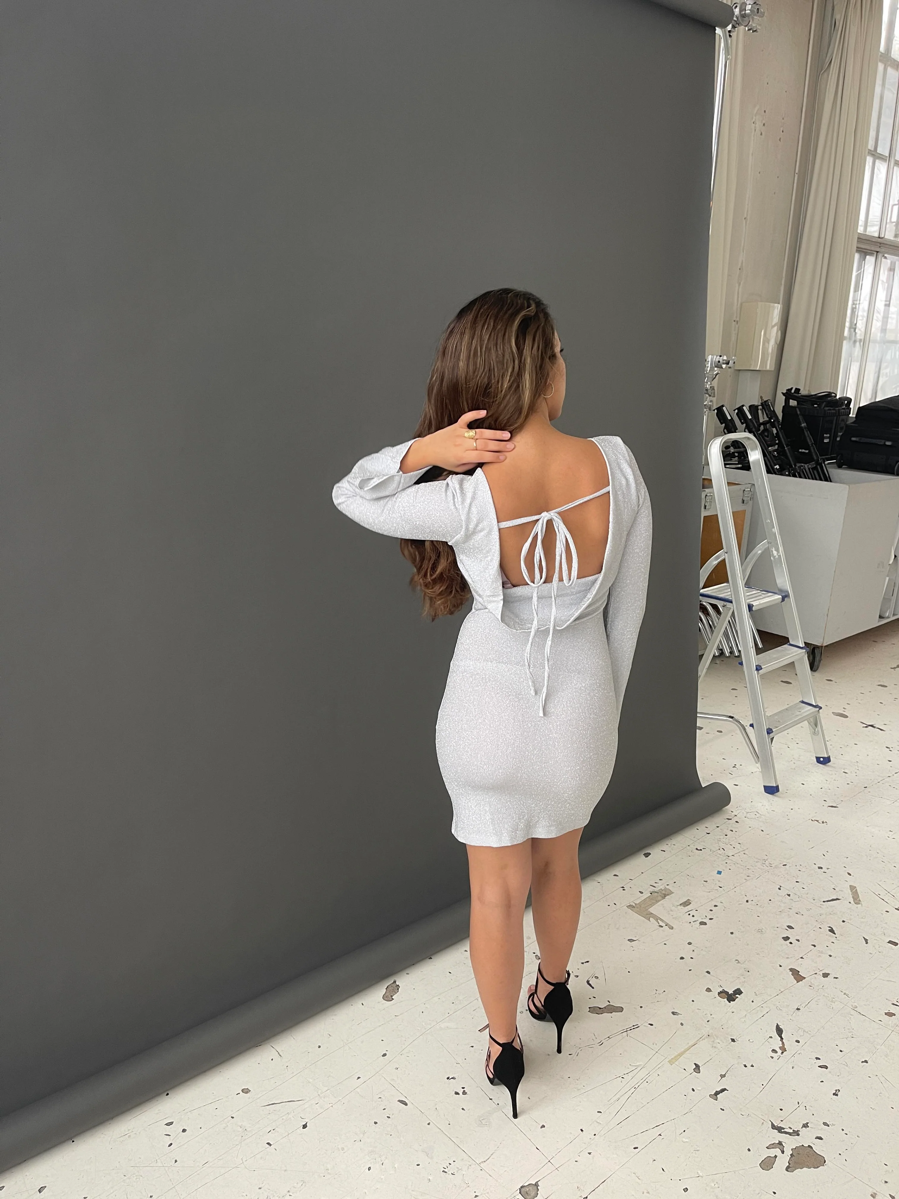 Solange glitter dress - Silver 10 Solange glitter dress - Silver
