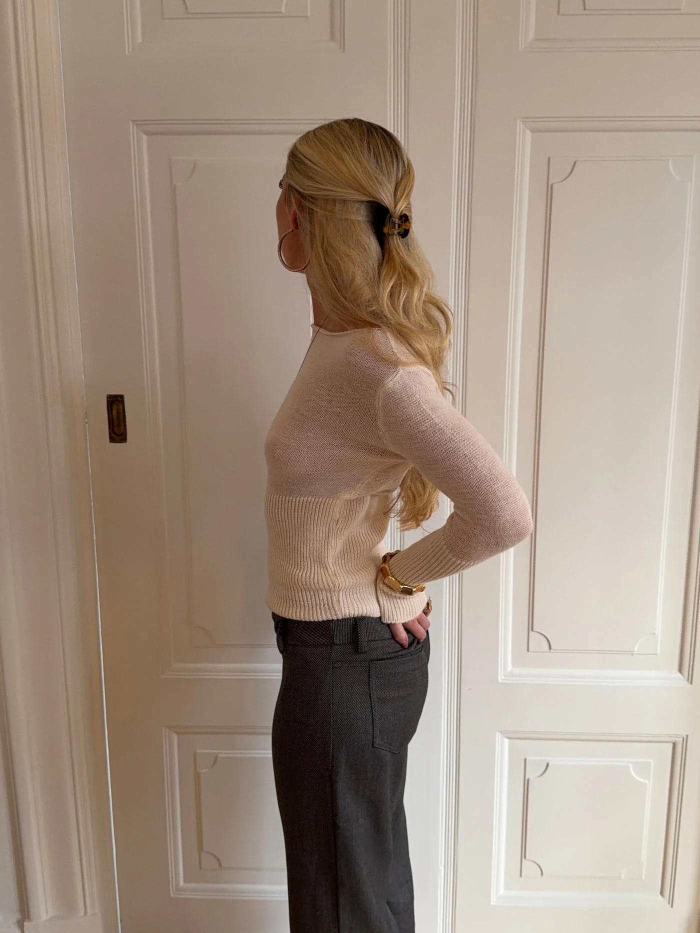 Lova fitted knit sweater - White 9 Lova fitted knit sweater - White