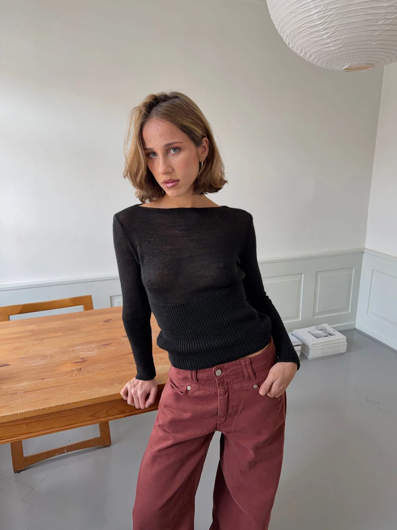 Lova fitted knit sweater – Black 10 Lova fitted knit sweater – Black