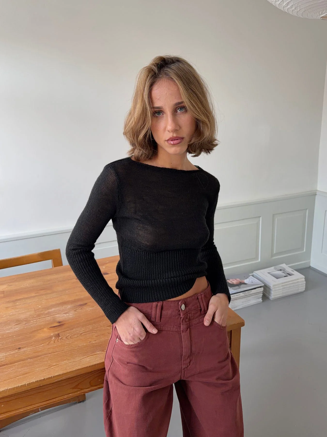 Lova fitted knit sweater – Black 15 Lova fitted knit sweater – Black