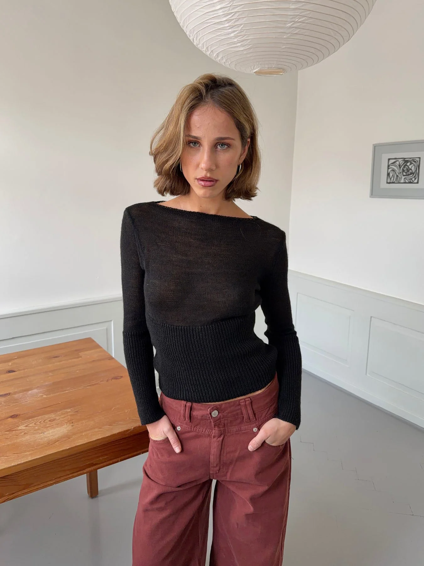 Lova fitted knit sweater – Black 4 Lova fitted knit sweater – Black