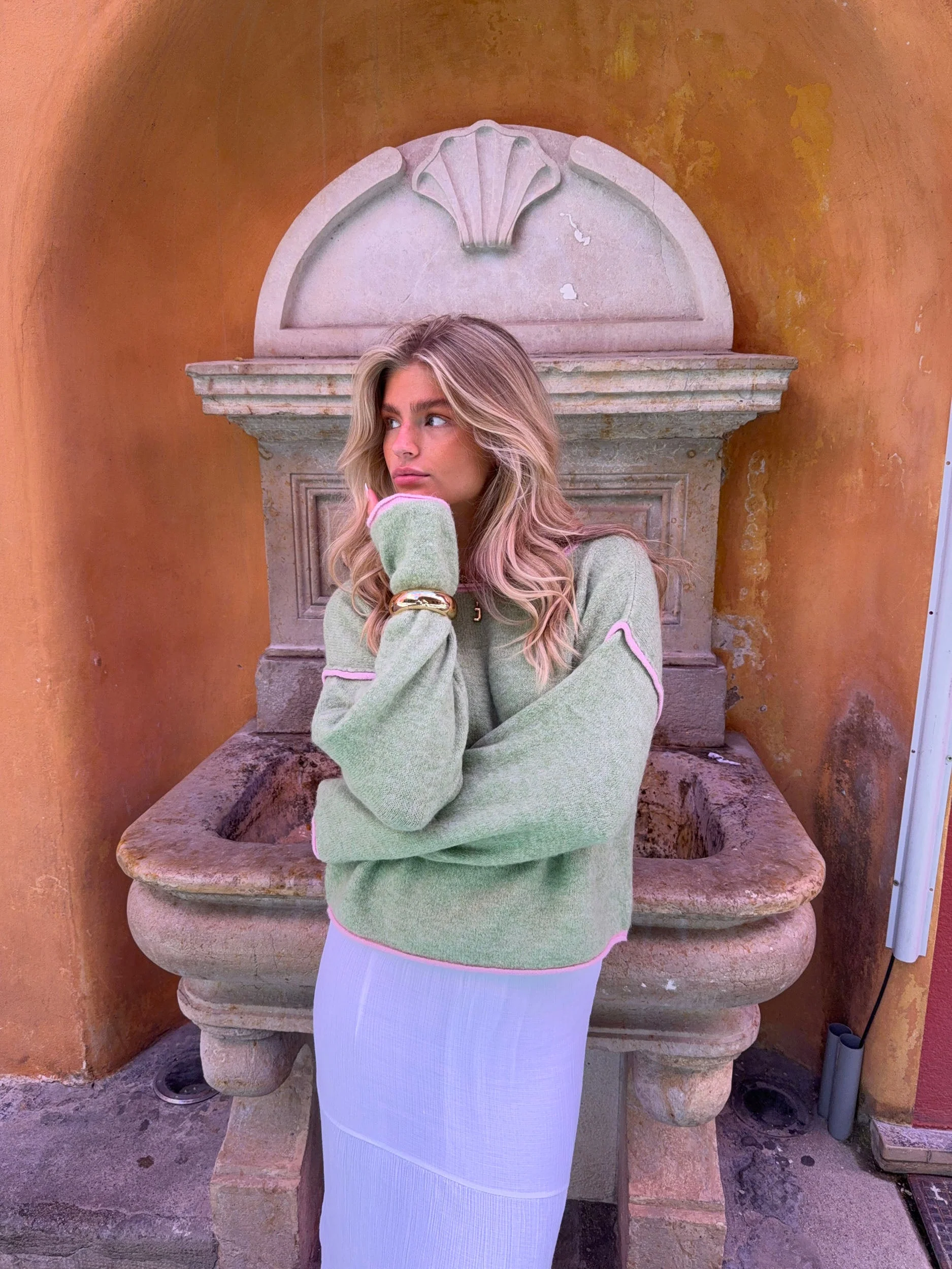 Ludovica knit with details - Green/pink 10 Ludovica knit with details - Green/pink