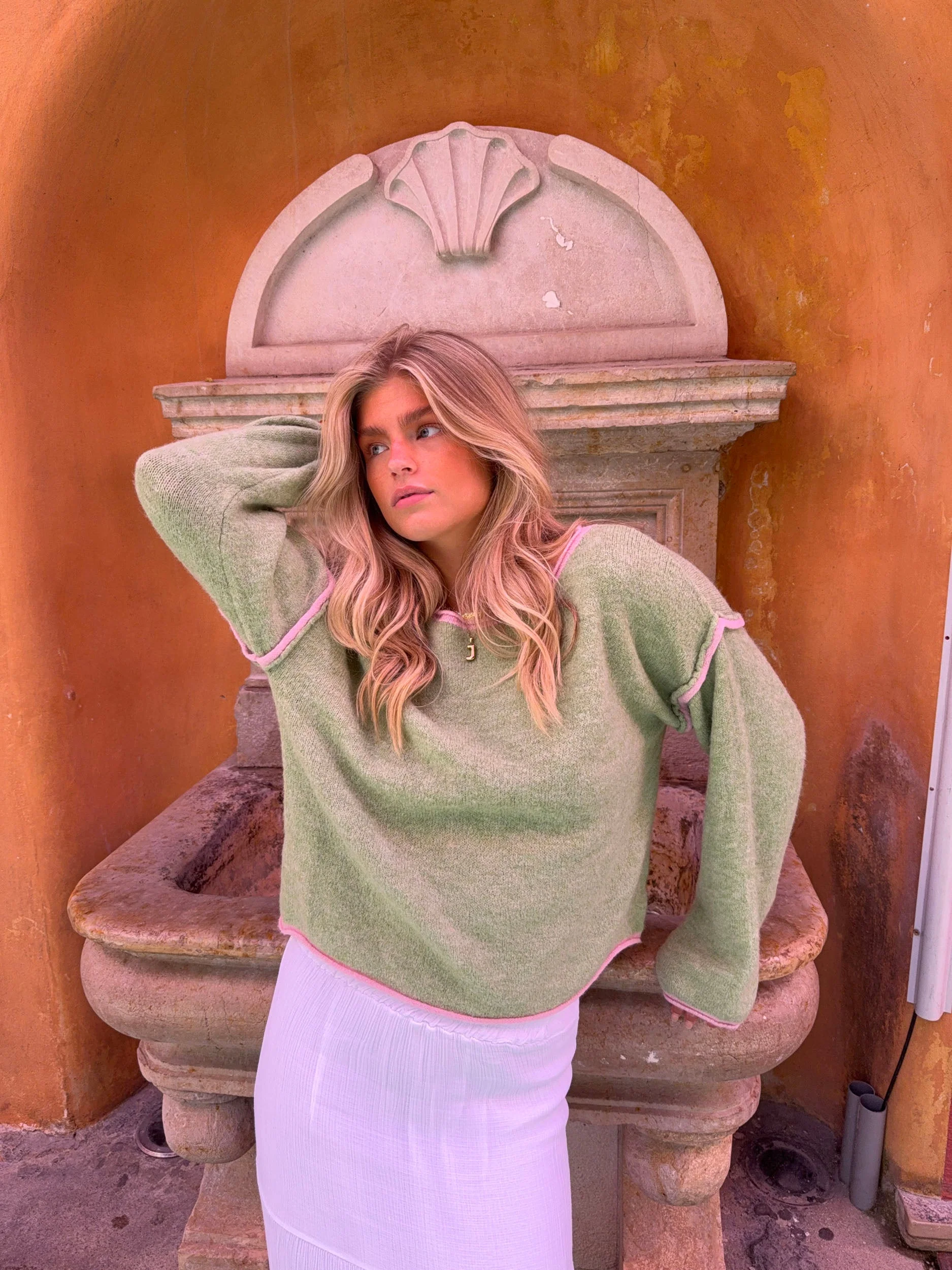 Ludovica knit with details - Green/pink 12 Ludovica knit with details - Green/pink