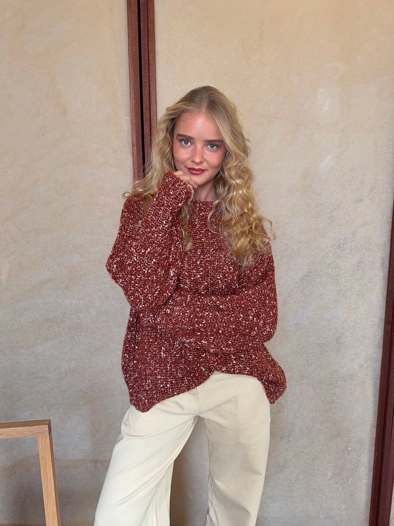 Lunuda knit sweater – Rust/orange