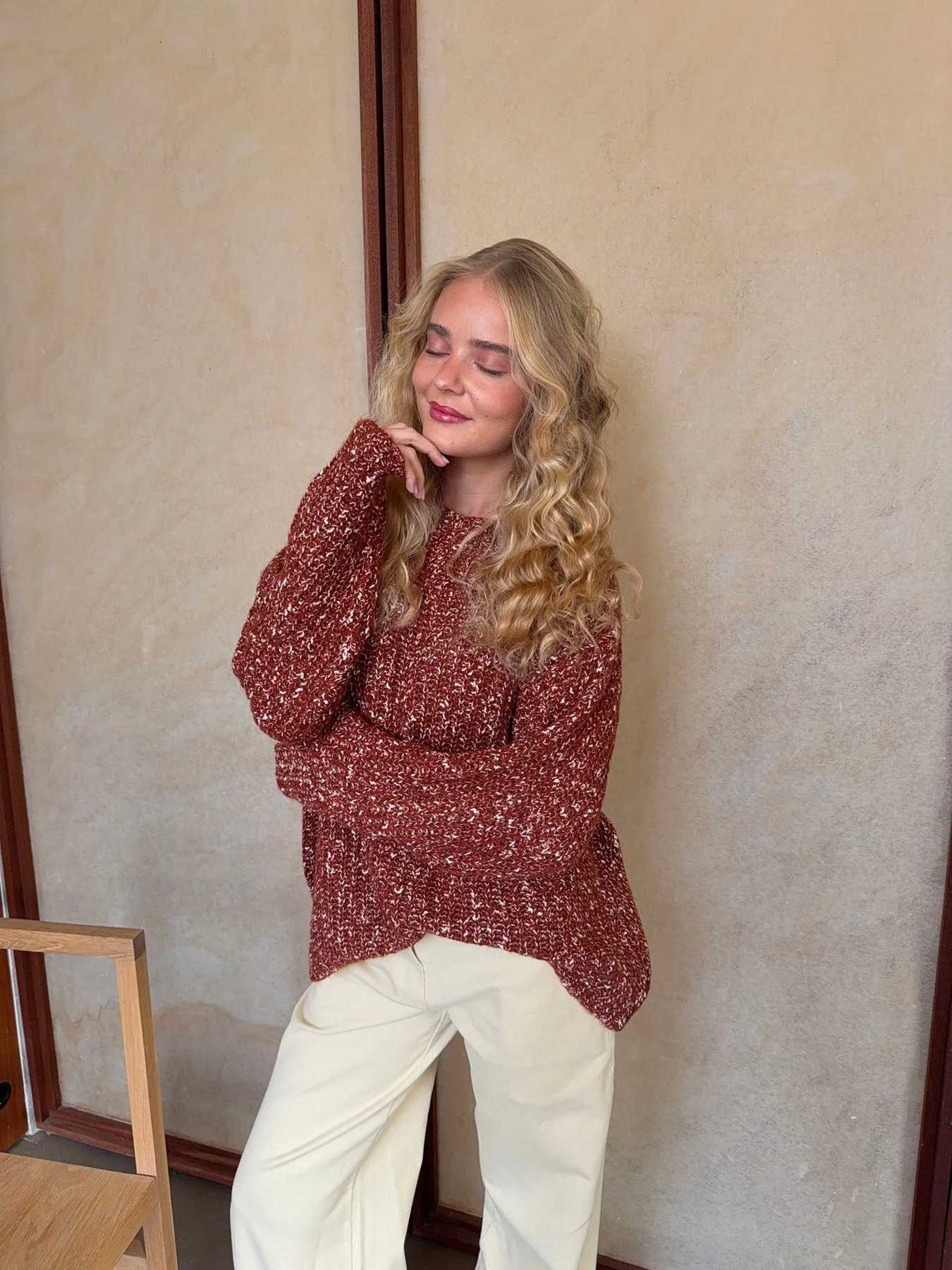 Lunuda knit sweater – Rust/orange 13 Lunuda knit sweater – Rust/orange