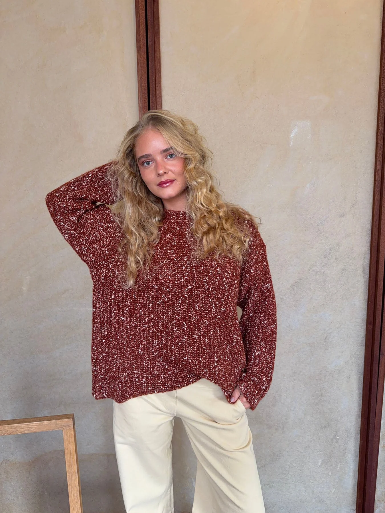 Lunuda knit sweater – Rust/orange 2 Lunuda knit sweater – Rust/orange