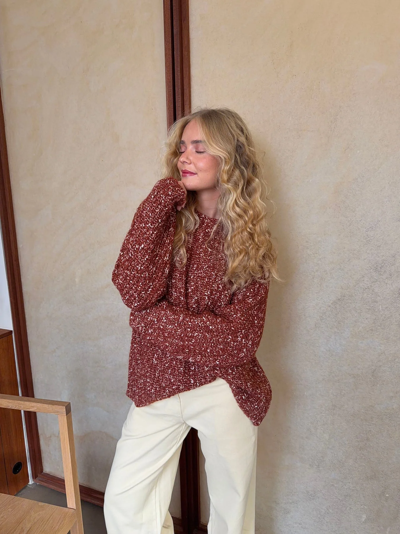 Lunuda knit sweater – Rust/orange 4 Lunuda knit sweater – Rust/orange