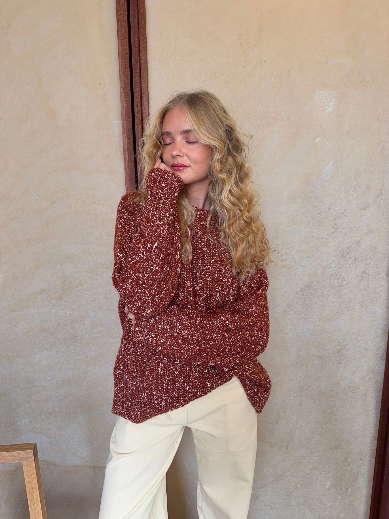 Lunuda knit sweater – Rust/orange 9 Lunuda knit sweater – Rust/orange