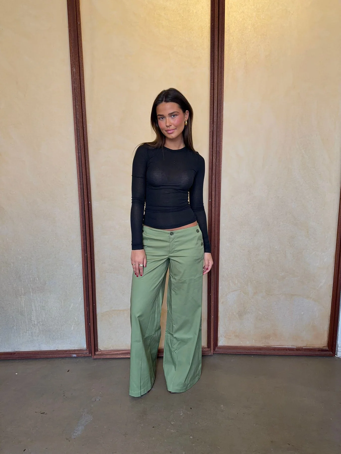 Maxim pants with buttons - Green 12 Maxim pants with buttons - Green