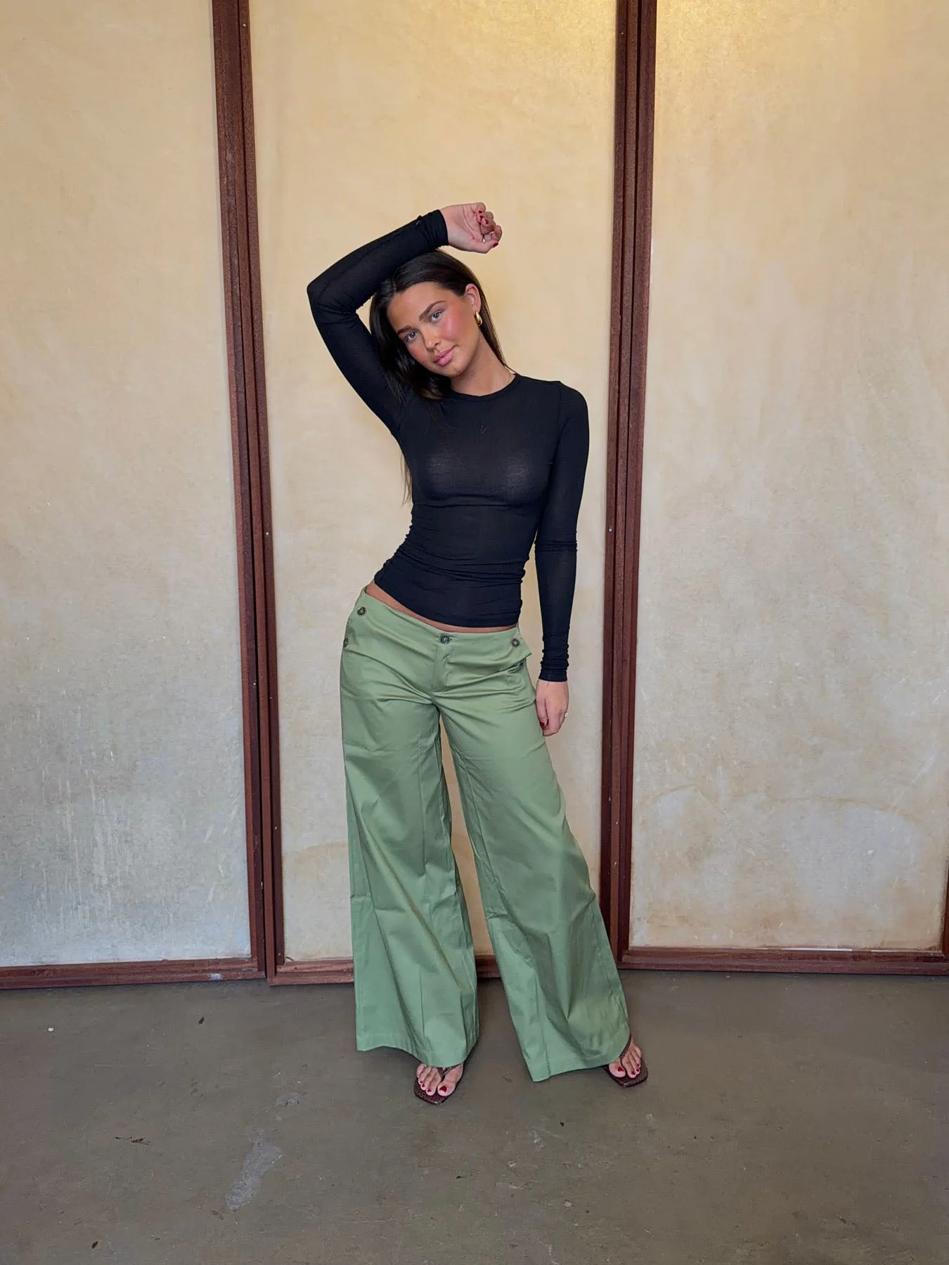 Maxim pants with buttons - Green 15 Maxim pants with buttons - Green