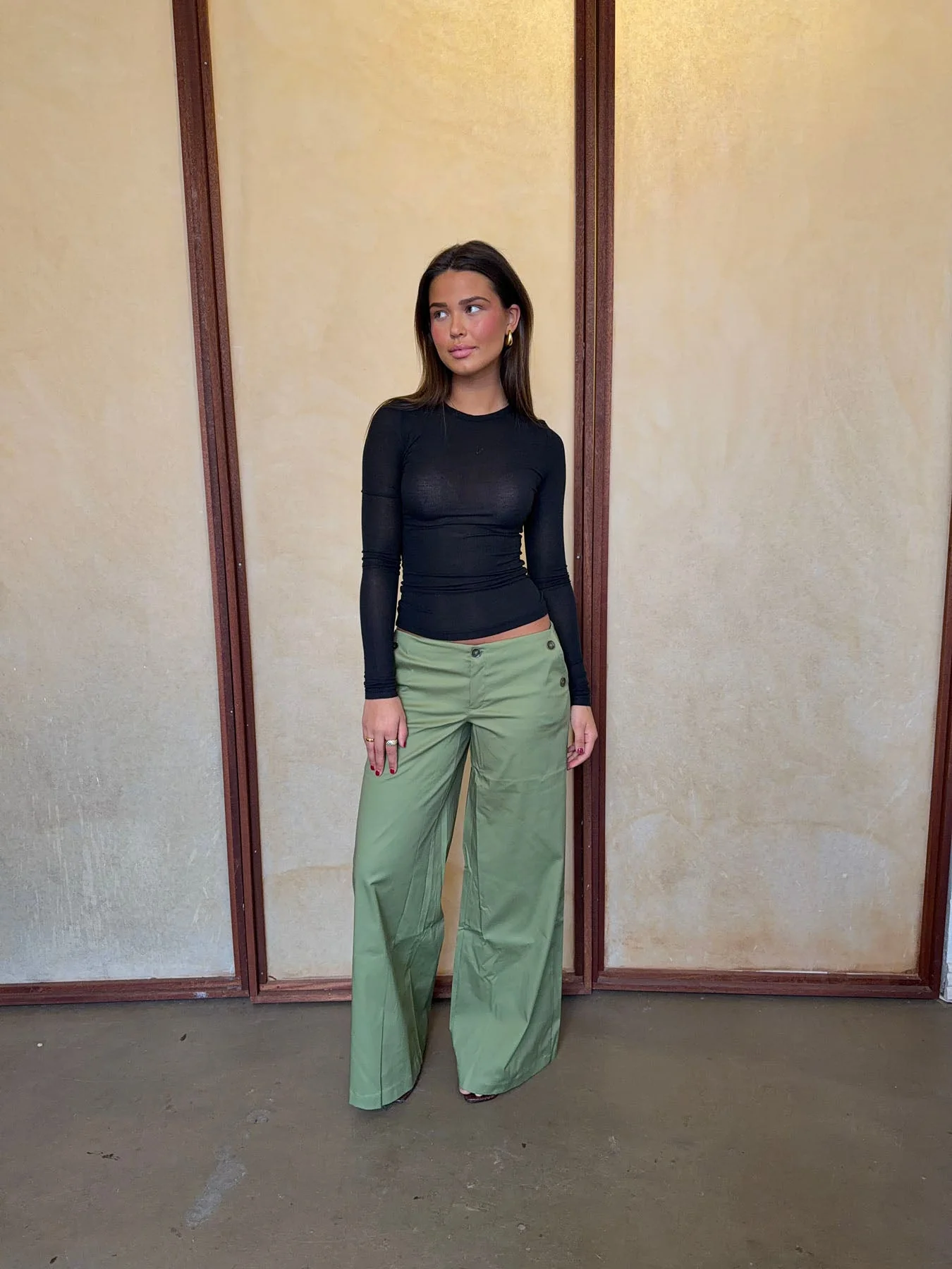 Maxim pants with buttons - Green 6 Maxim pants with buttons - Green