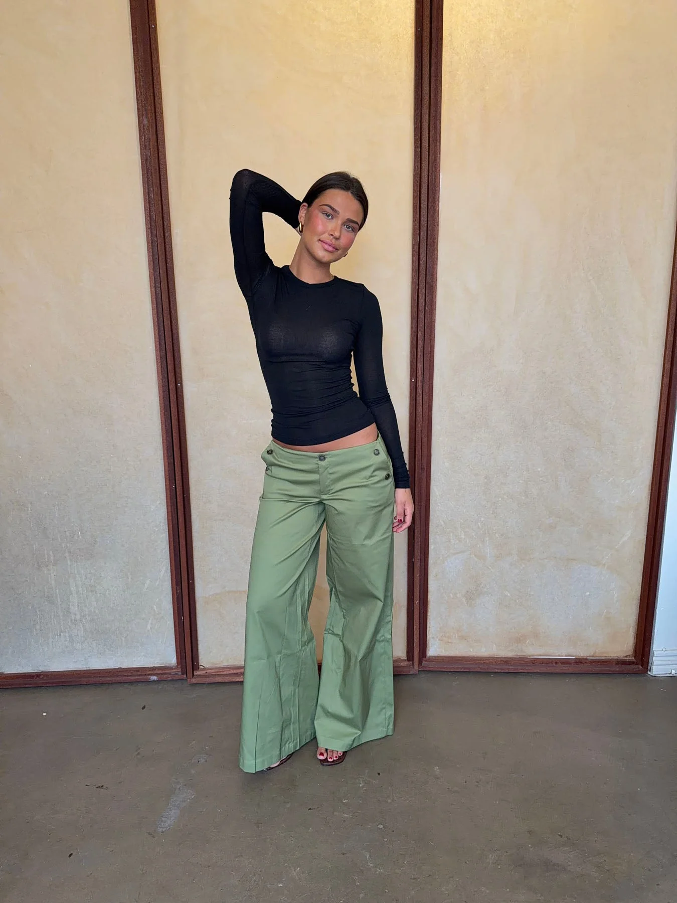 Maxim pants with buttons - Green 7 Maxim pants with buttons - Green
