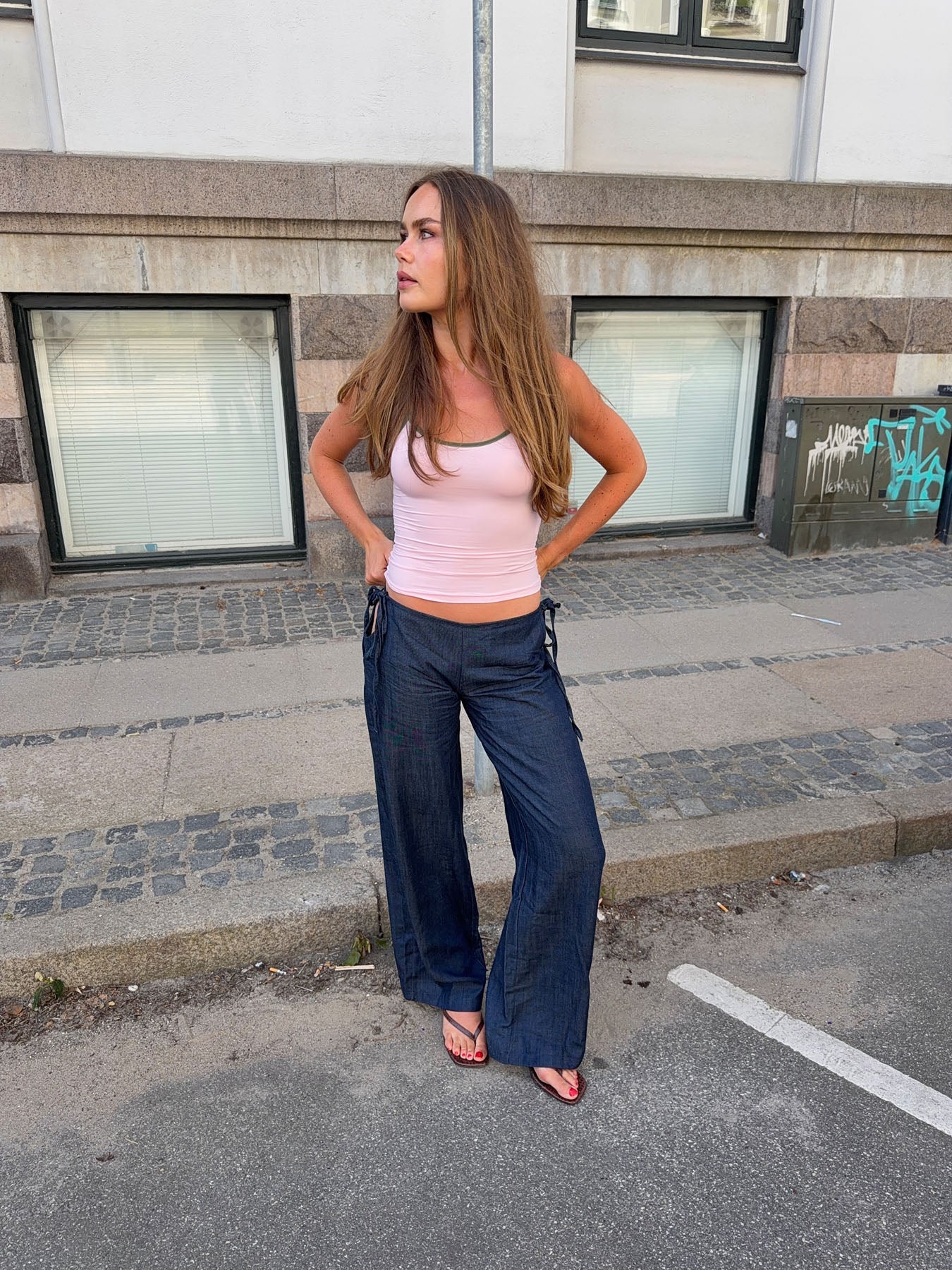 Pam pants with ties - Dark blue 9 Pam pants with ties - Dark blue
