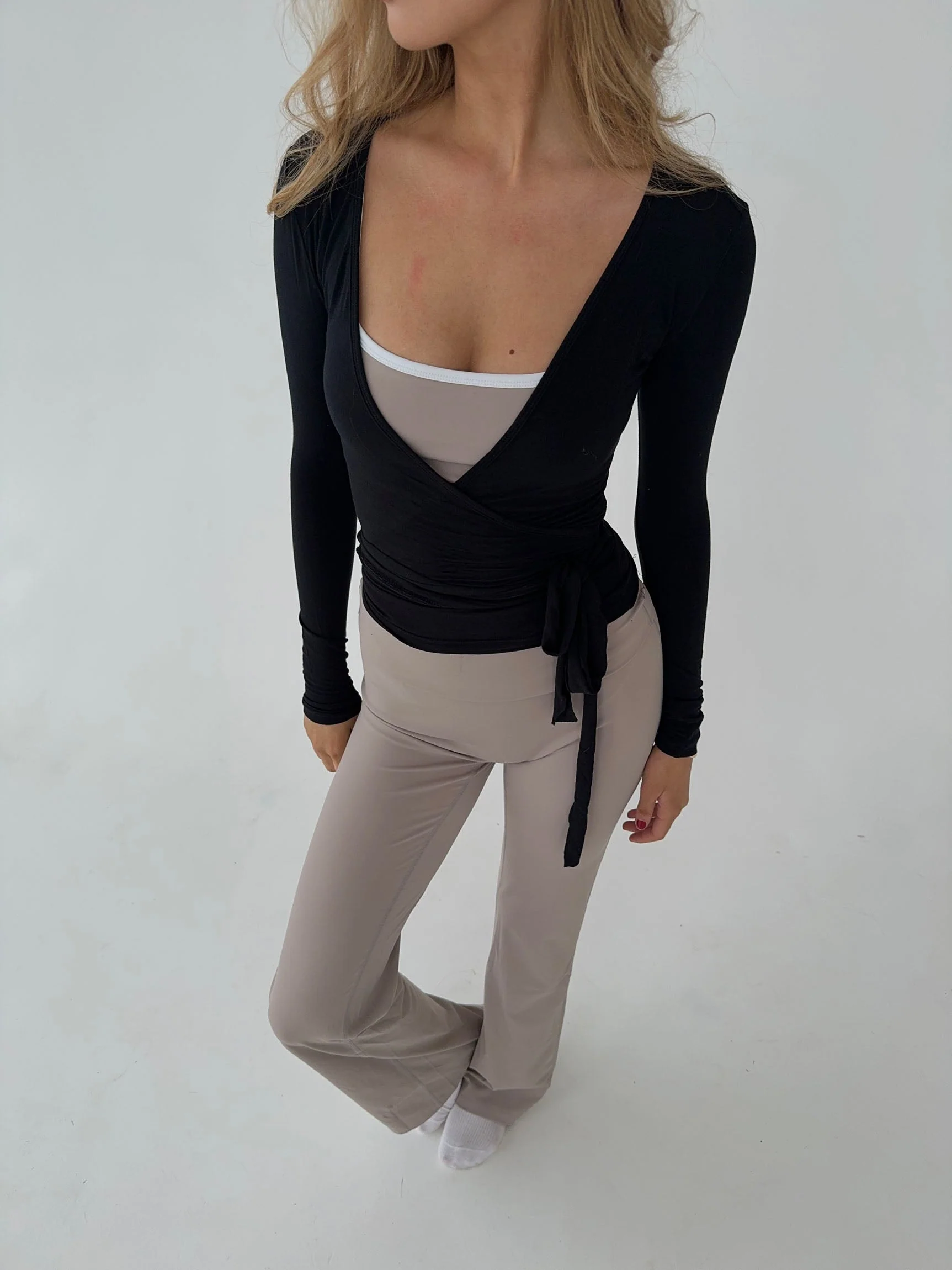 Motion wrap blouse - Jet Black