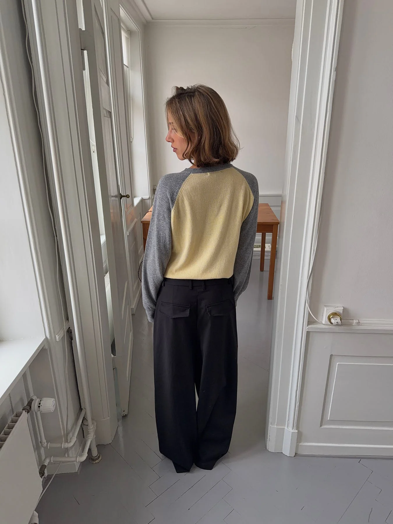 Oliva knit blouse - Grey/yellow 3 Oliva knit blouse - Grey/yellow