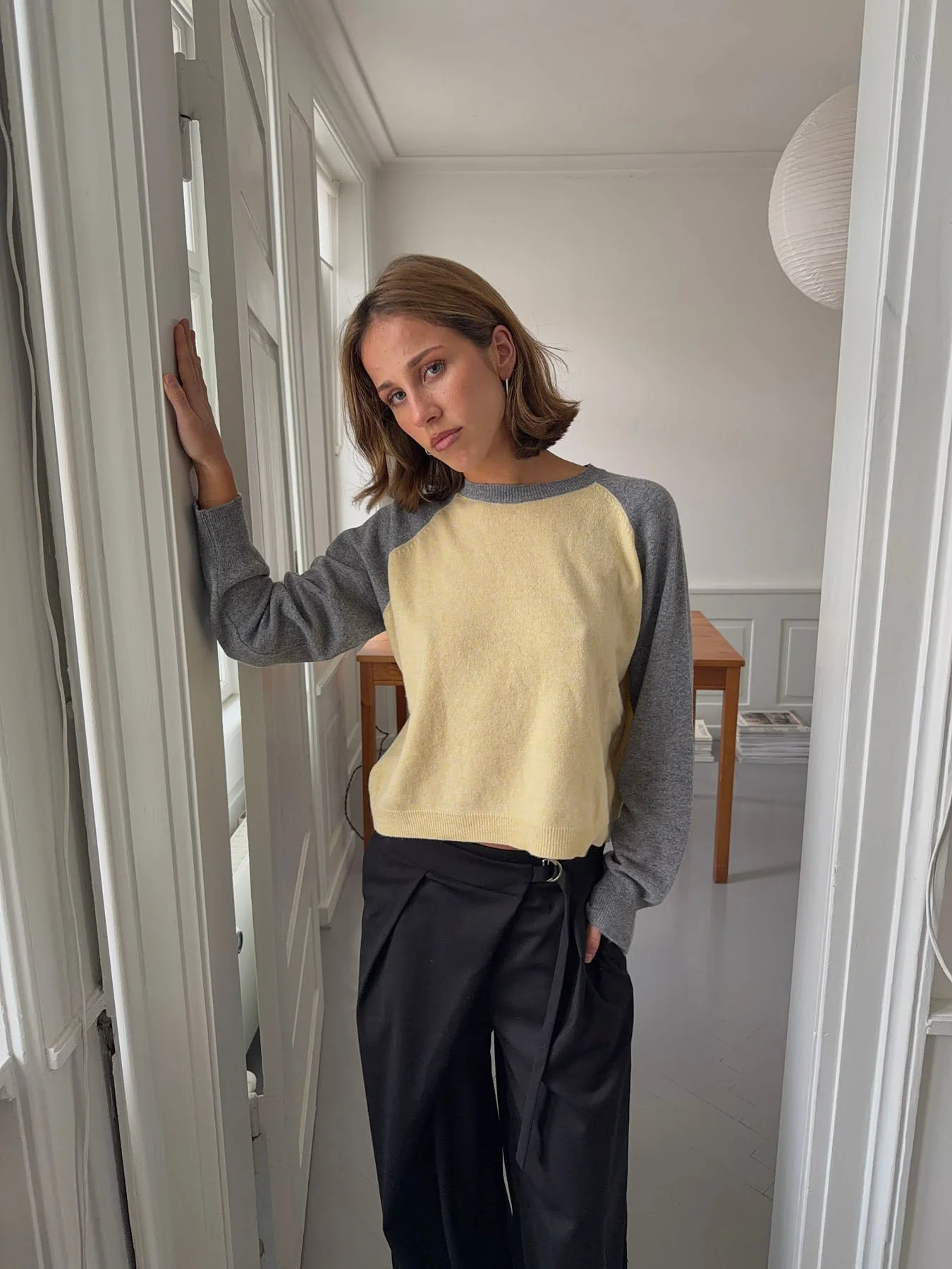 Oliva knit blouse - Grey/yellow 7 Oliva knit blouse - Grey/yellow