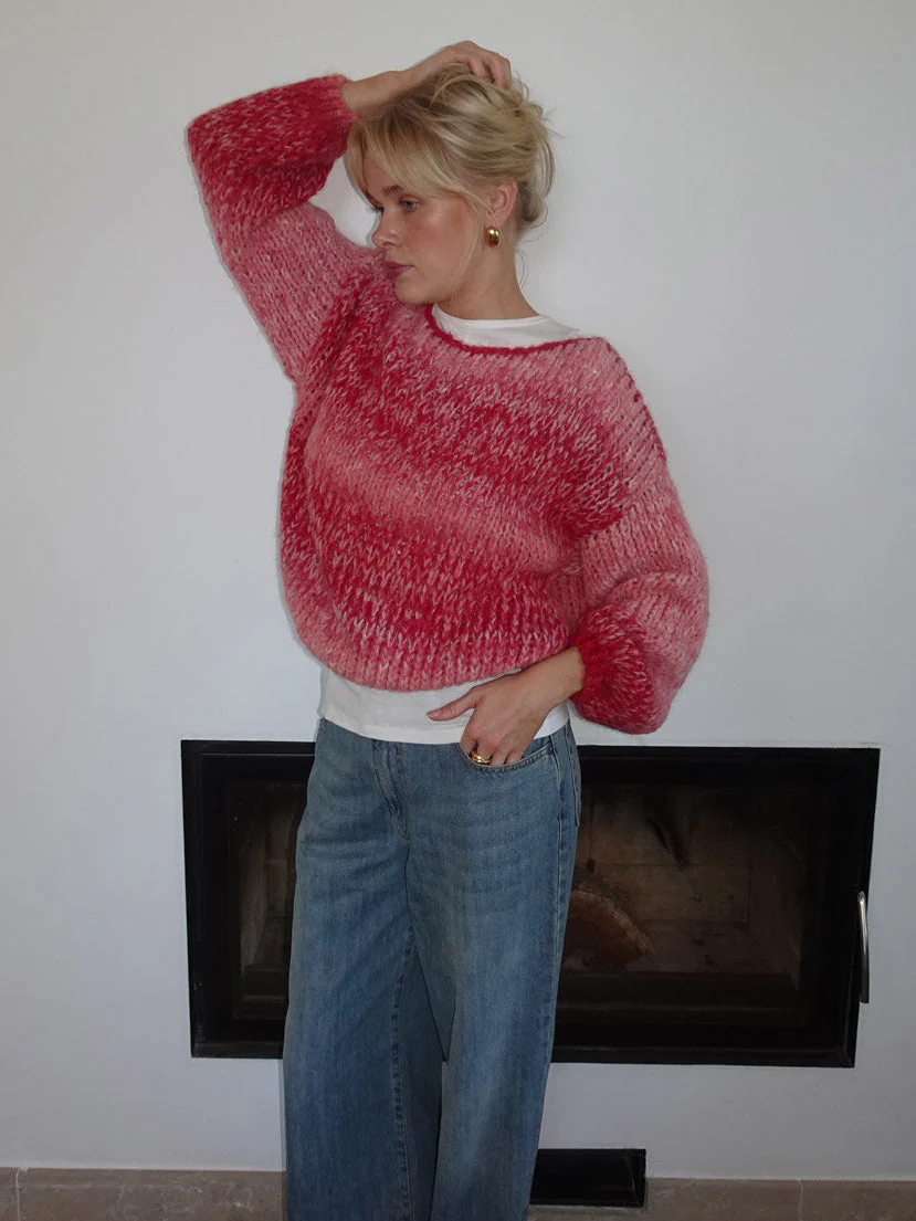 Pastana knitted sweater – Pink/red 5 Pastana knitted sweater – Pink/red