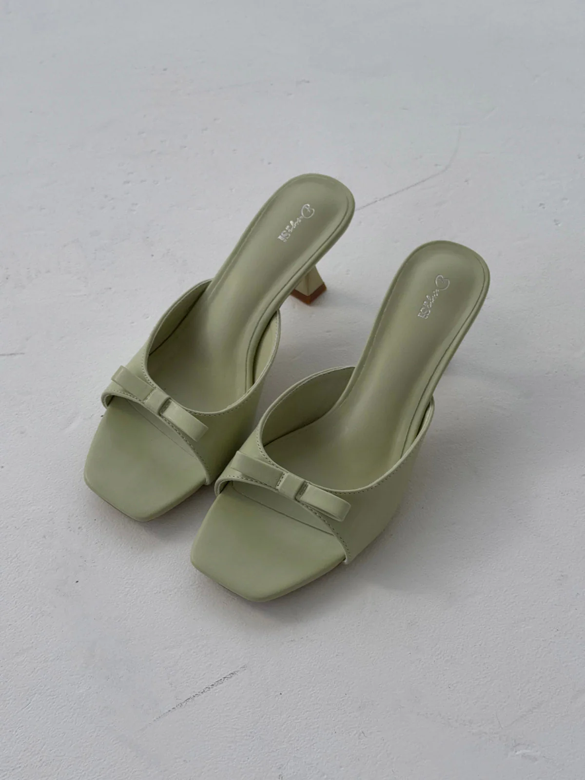 Pastella mules with bow - Mint green 7 Pastella mules with bow - Mint green