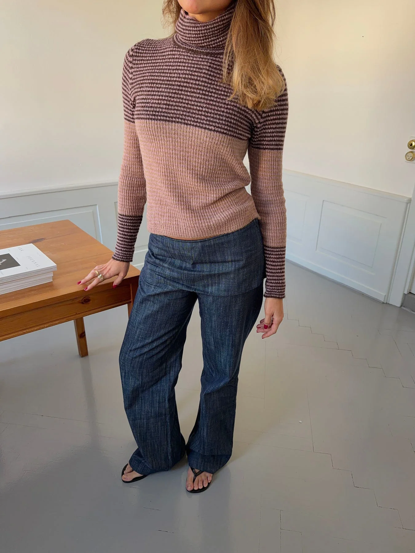 Petra pants with fold – Blue 2 Petra pants with fold – Blue