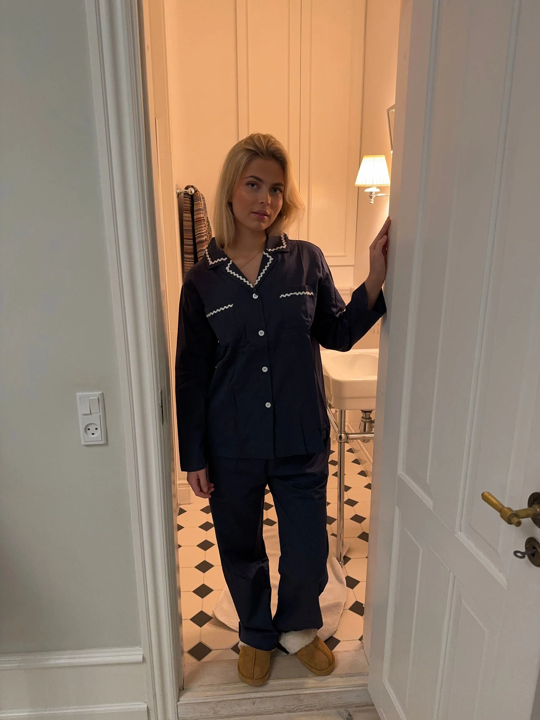 Pinja pyjamas set - Navy/White 1 Pinja pyjamas set - Navy/White