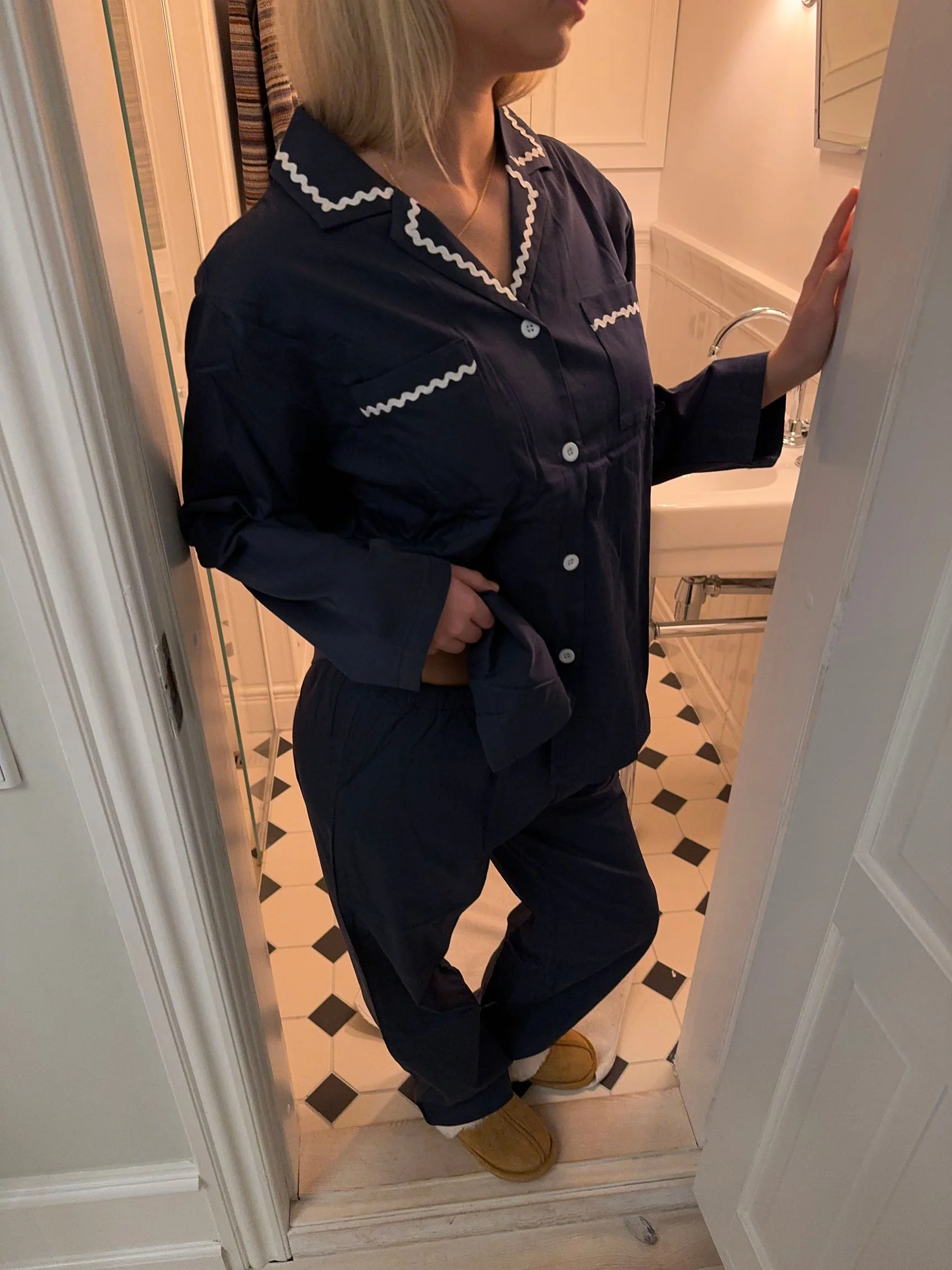 Pinja pyjamas set - Navy/White 5 Pinja pyjamas set - Navy/White