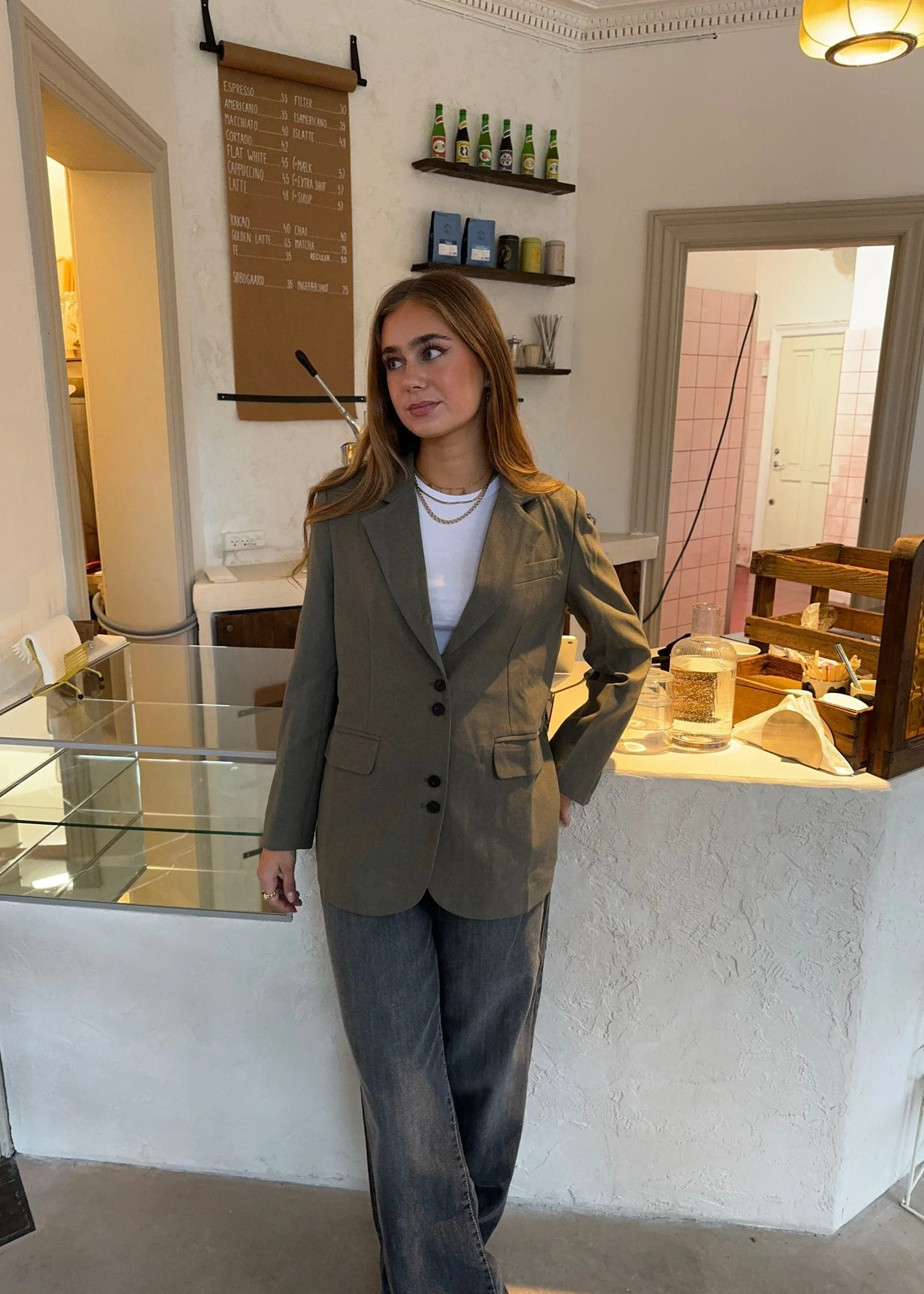 Rosalie blazer - Green/grey