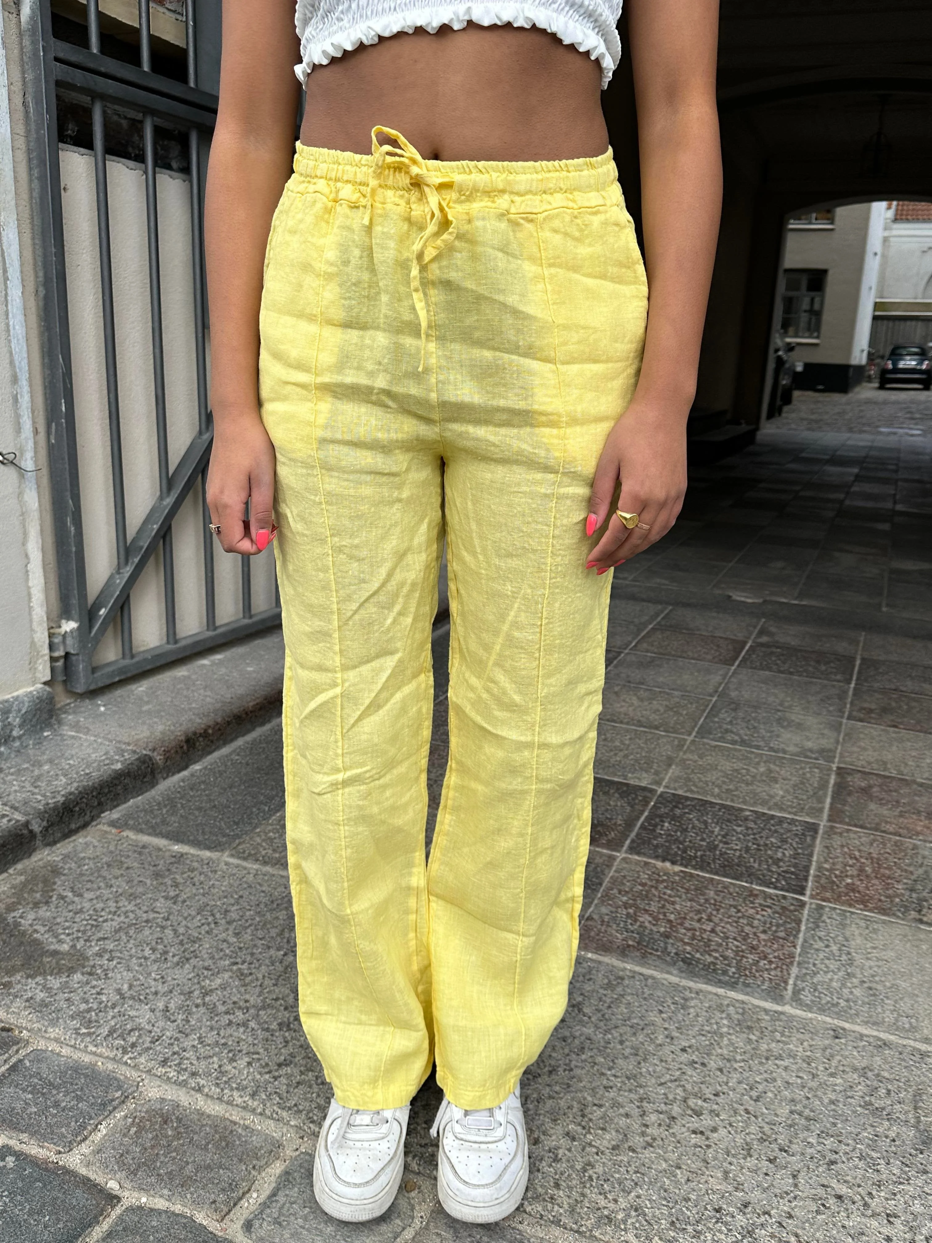 Signe linen pants - Yellow 2 Signe linen pants - Yellow