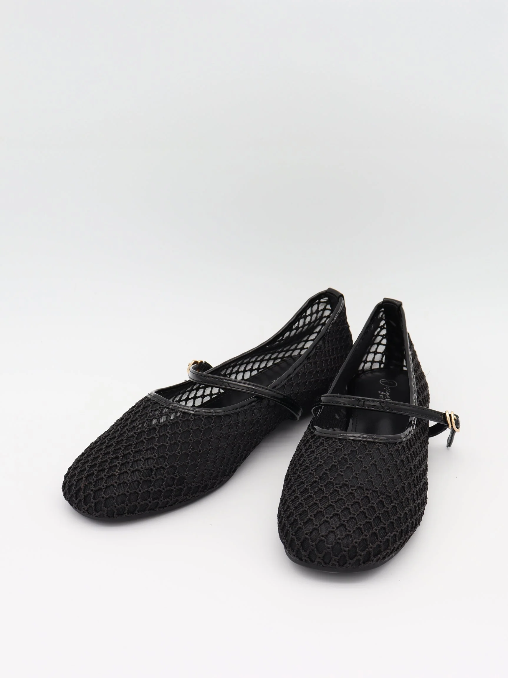 Tilda ballerinas in net material with strap - Black 6 Tilda ballerinas in net material with strap - Black