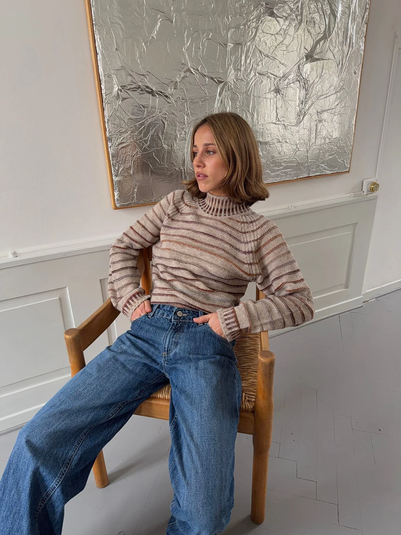 Rainova knit with stripes - Beige/multicolored 11 Rainova knit with stripes - Beige/multicolored