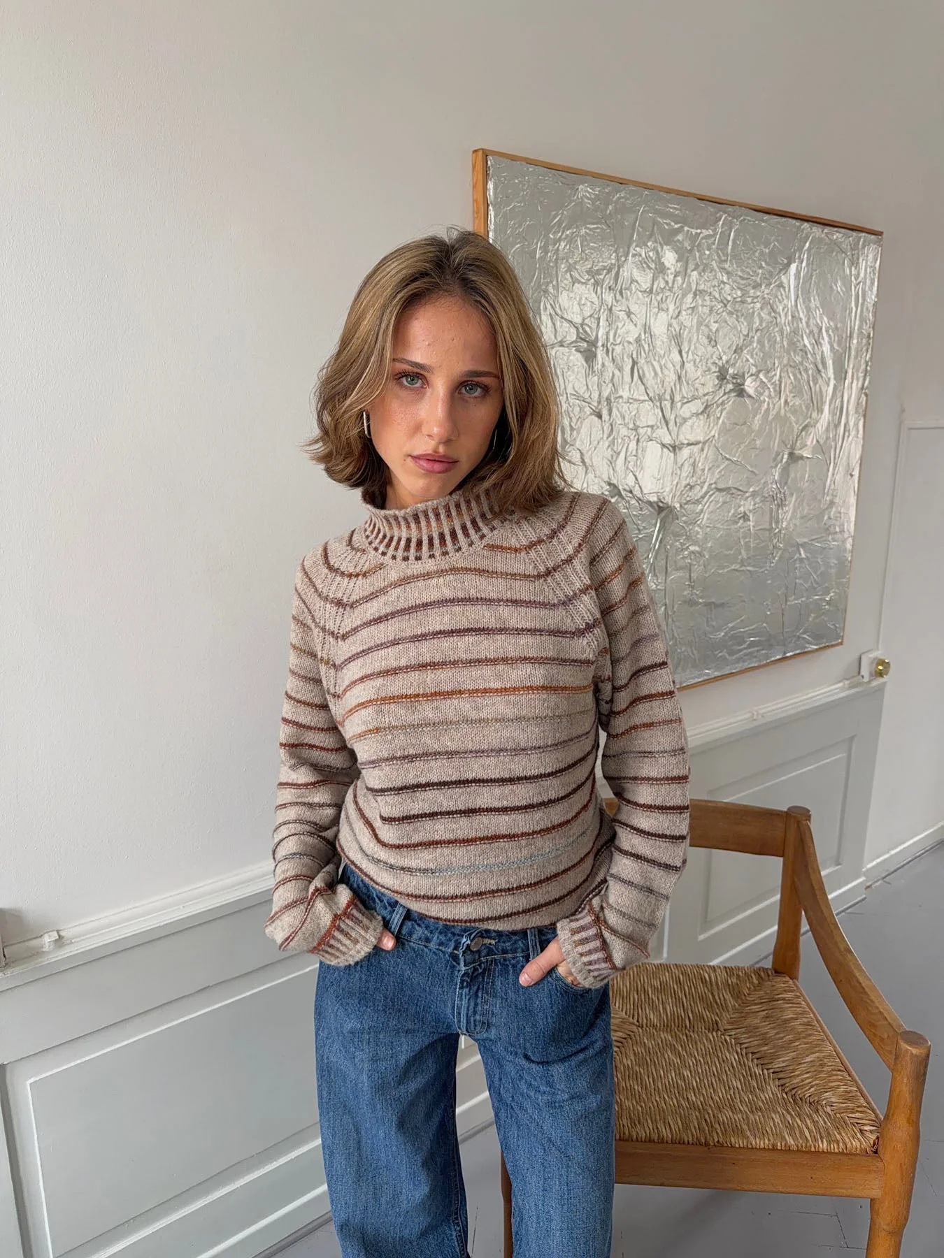 Rainova knit with stripes - Beige/multicolored 5 Rainova knit with stripes - Beige/multicolored