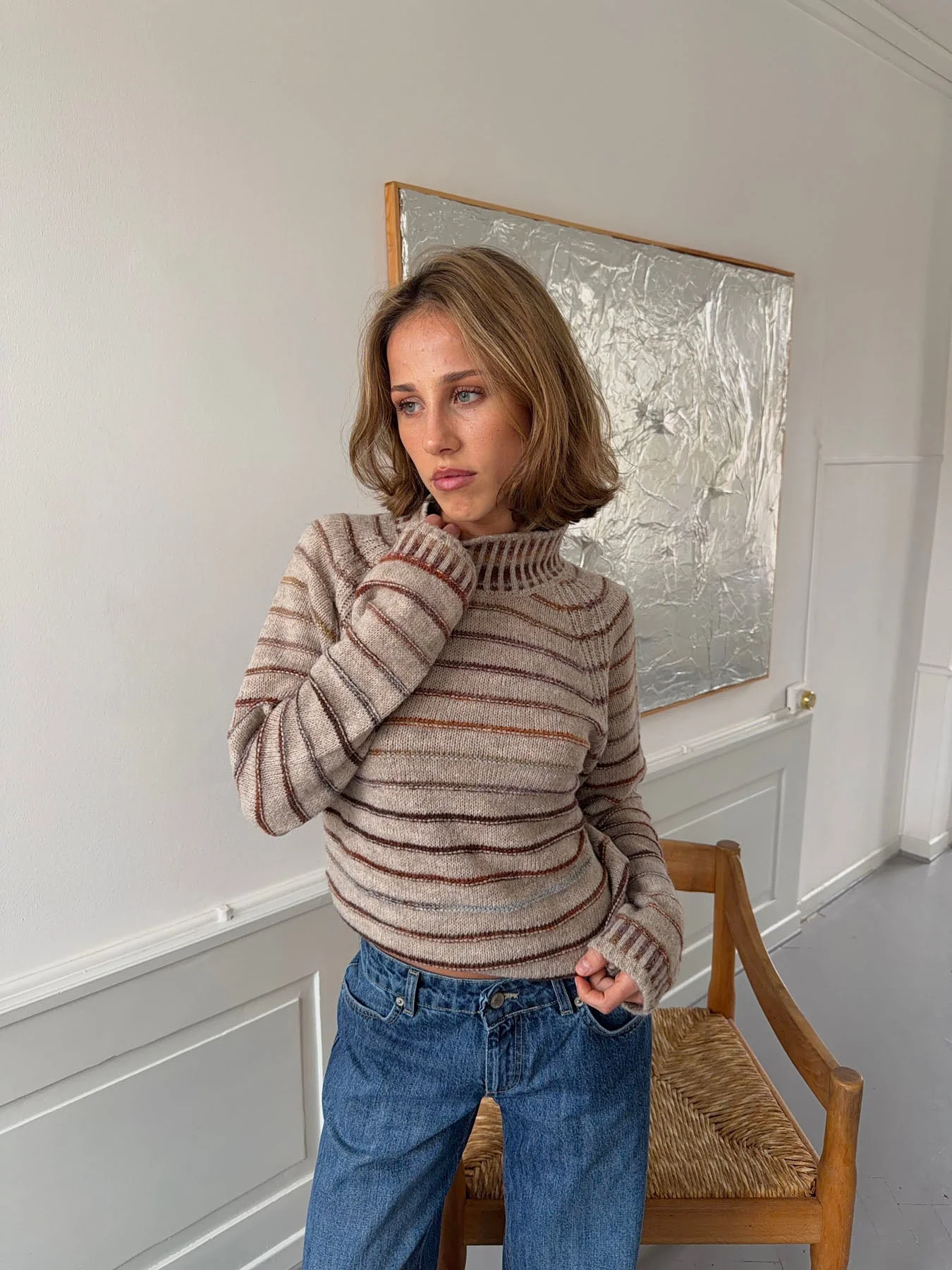 Rainova knit with stripes - Beige/multicolored 7 Rainova knit with stripes - Beige/multicolored