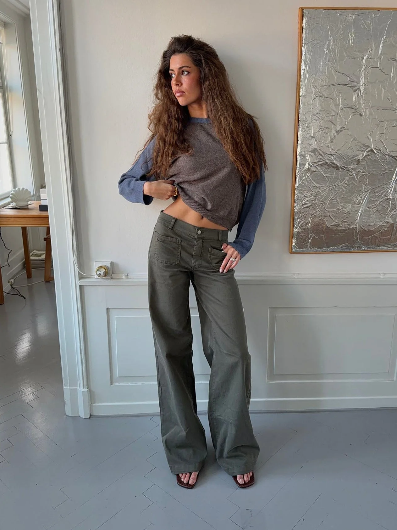 Riven jeans - Khaki