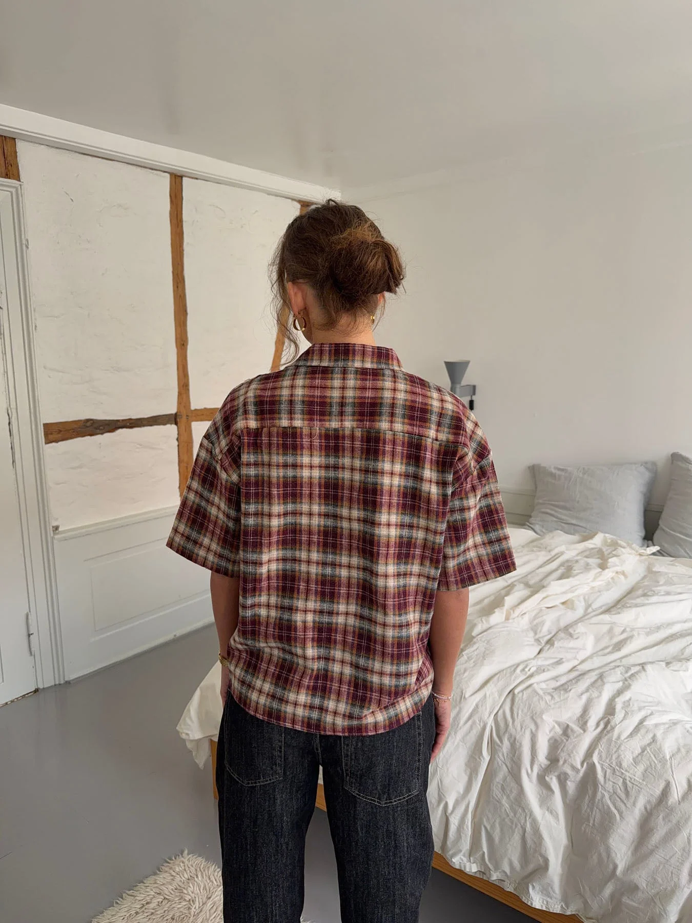 Ryder flannel shirt with short sleeves - Red/brown/white 3 Ryder flannel shirt with short sleeves - Red/brown/white