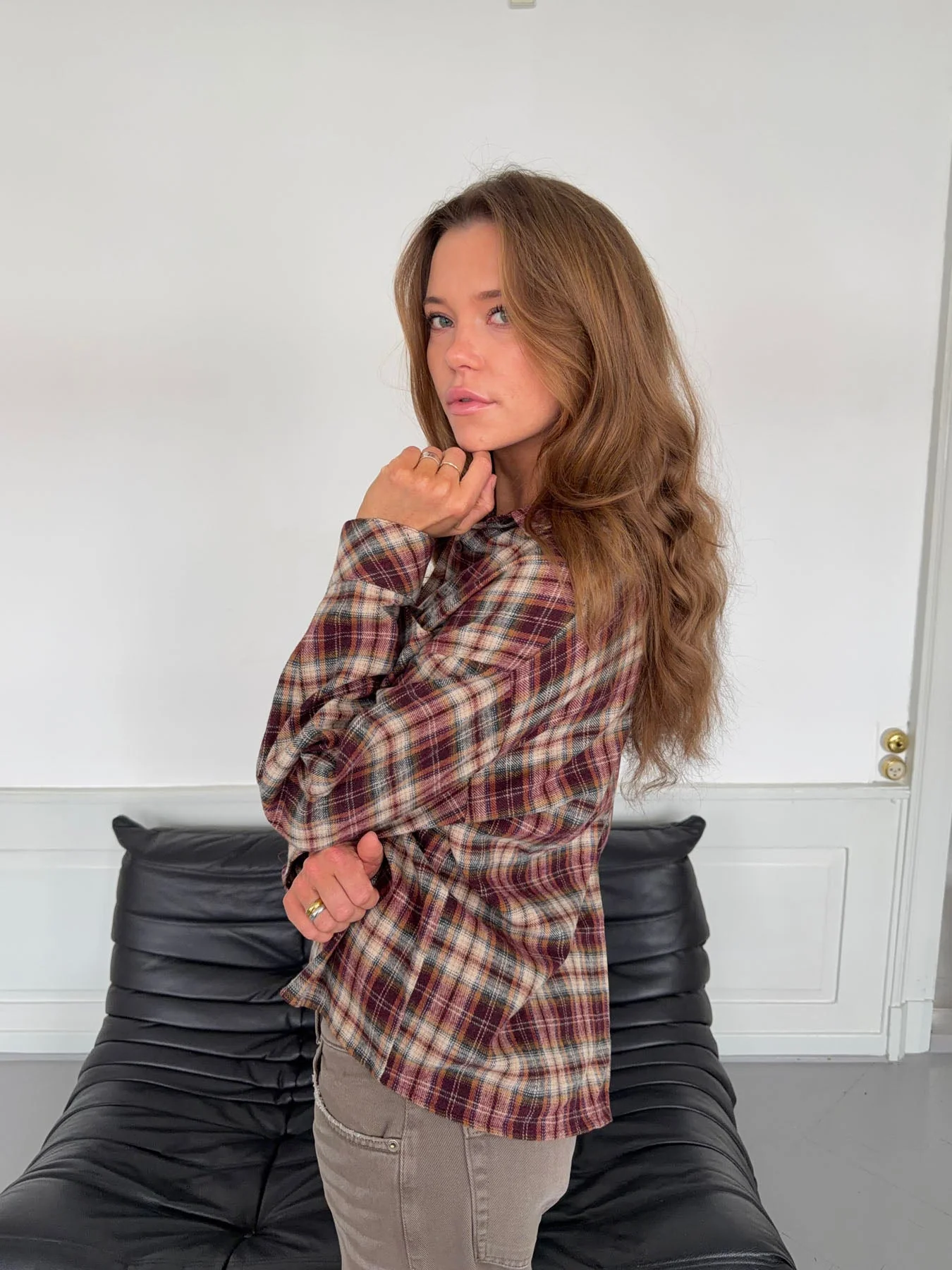Rydera flannel shirt - Red/Brown/white 5 Rydera flannel shirt - Red/Brown/white