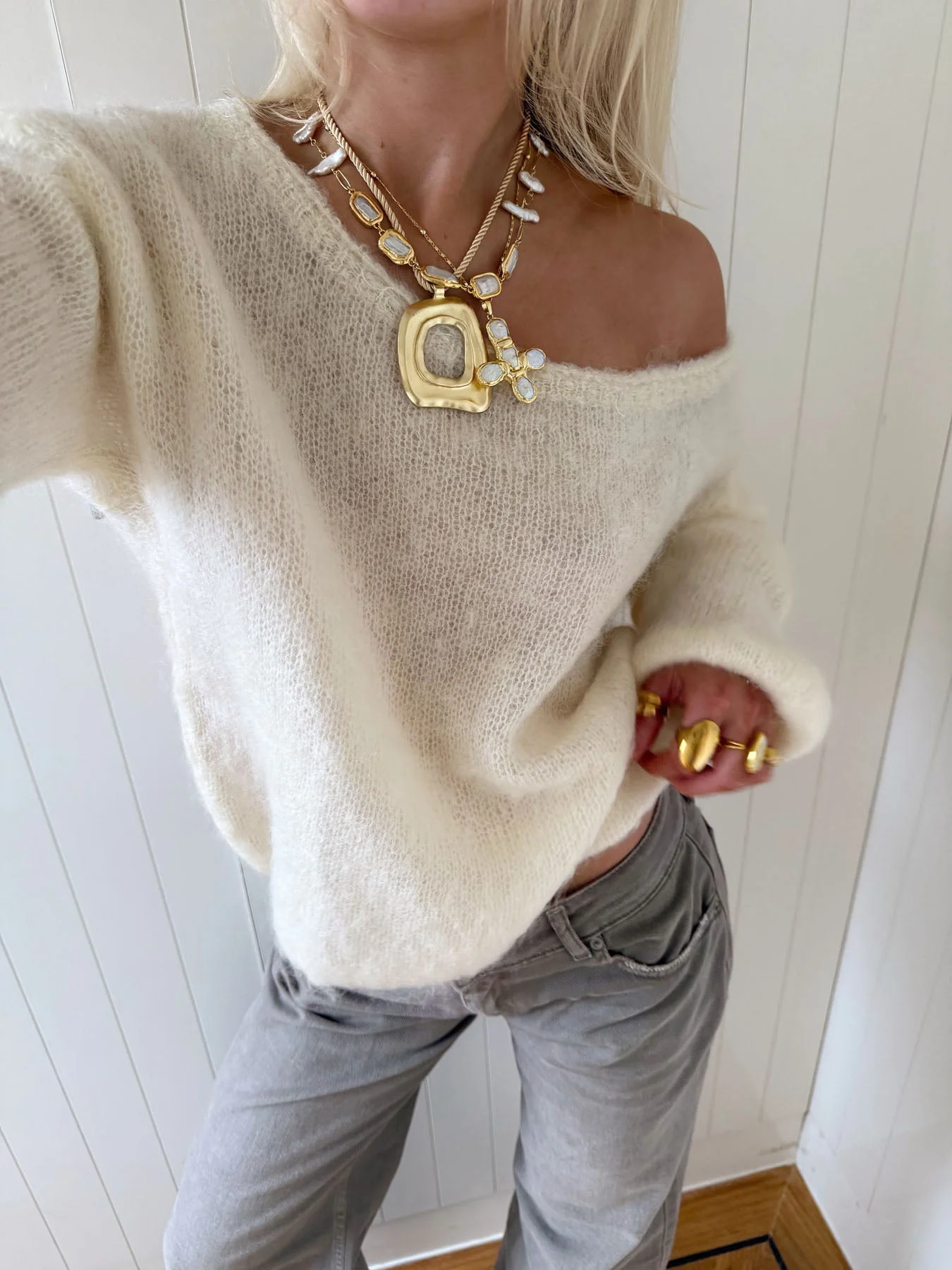 Scandivv fluffy knit - Off white 10 Scandivv fluffy knit - Off white