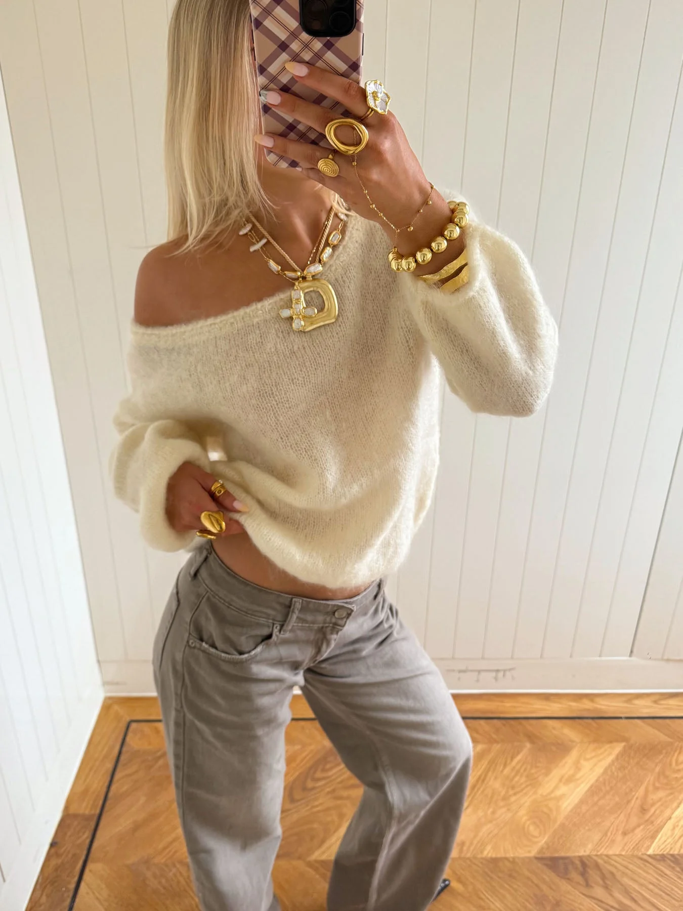 Scandivv fluffy knit - Off white 3 Scandivv fluffy knit - Off white