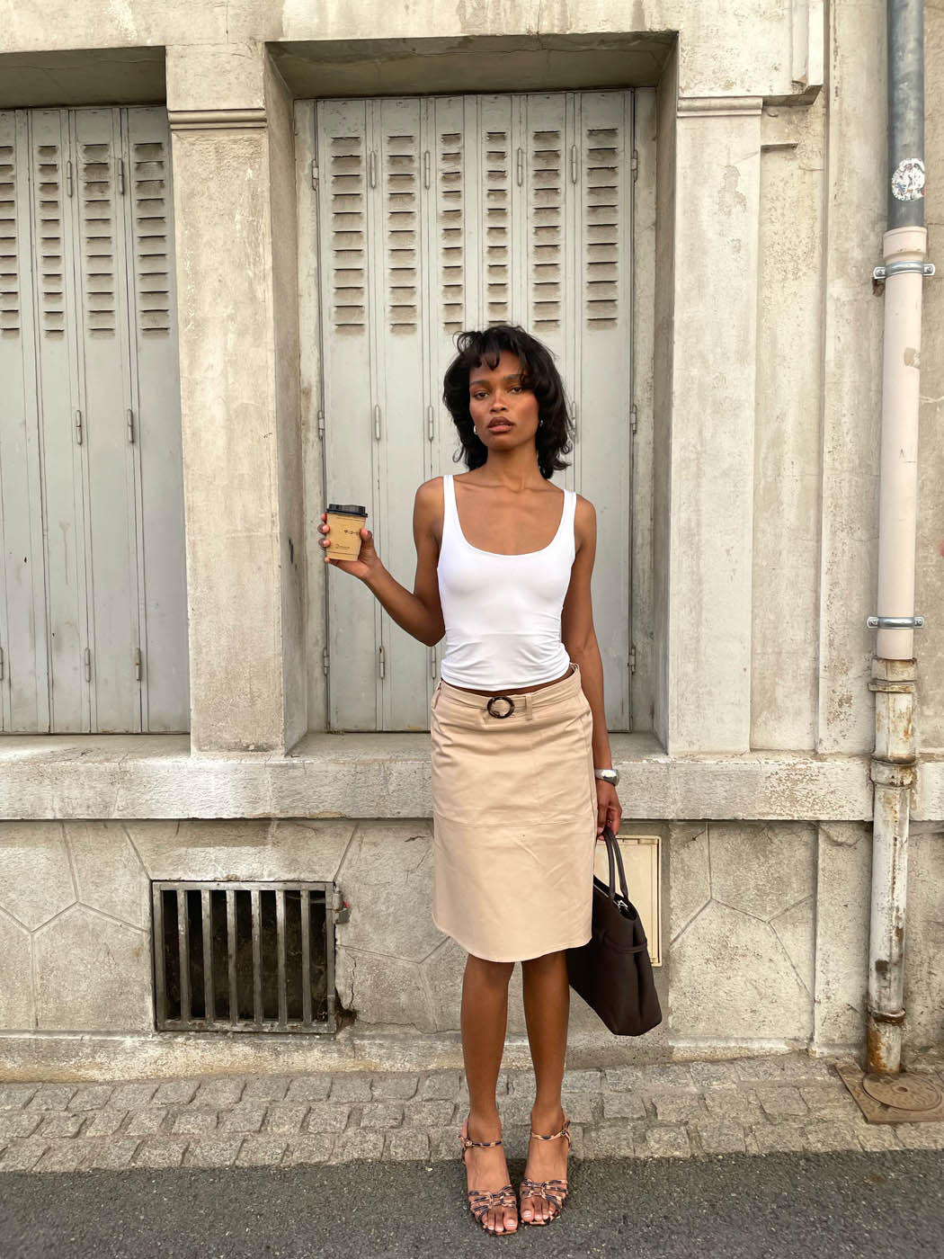 Scandivv skirt with belt - Beige 4 Scandivv skirt with belt - Beige