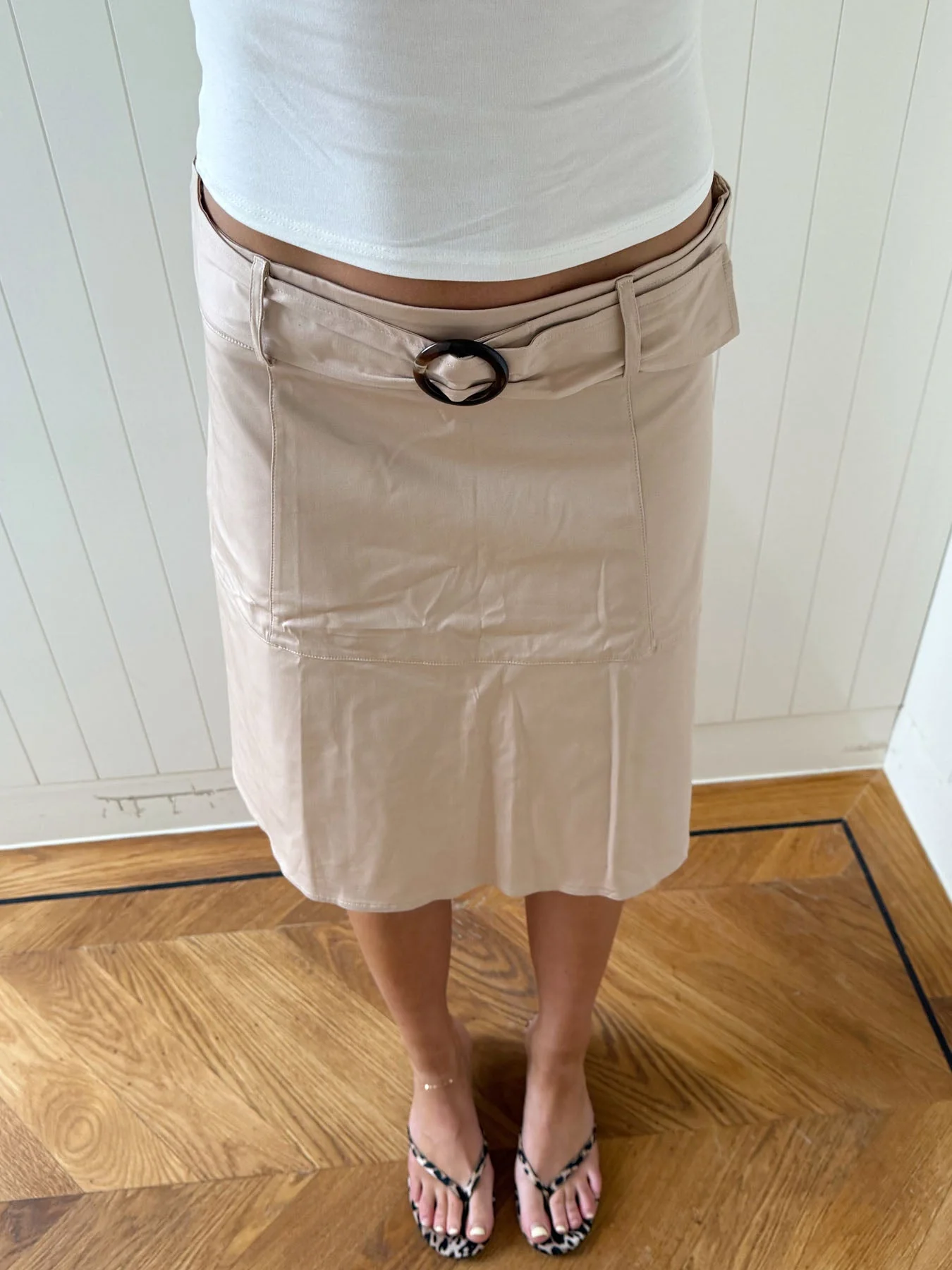 Scandivv skirt with belt - Beige 8 Scandivv skirt with belt - Beige