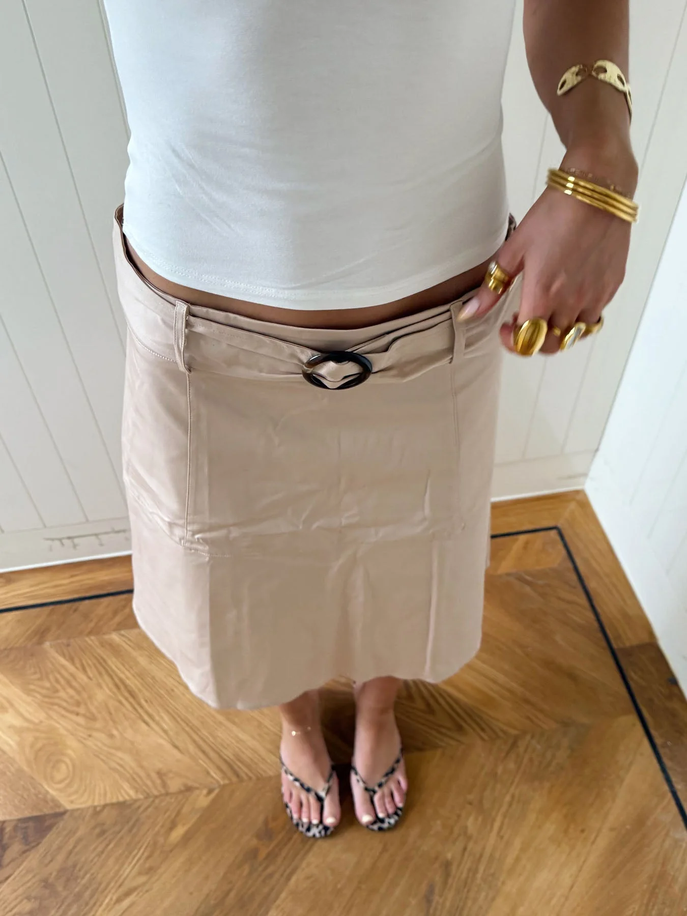 Scandivv skirt with belt - Beige 9 Scandivv skirt with belt - Beige