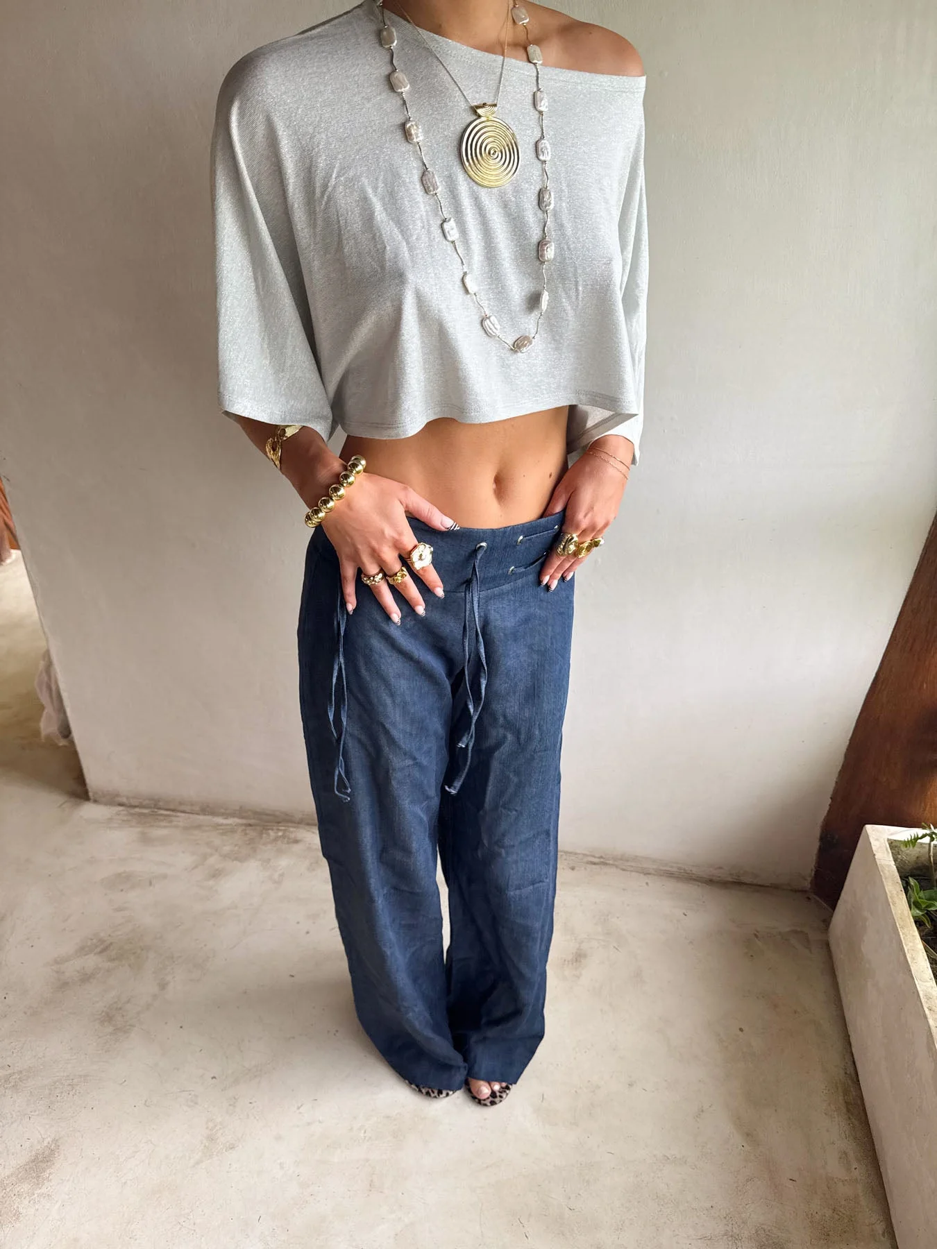 Scandivv trousers with drawstring – Navy 22 Scandivv trousers with drawstring – Navy
