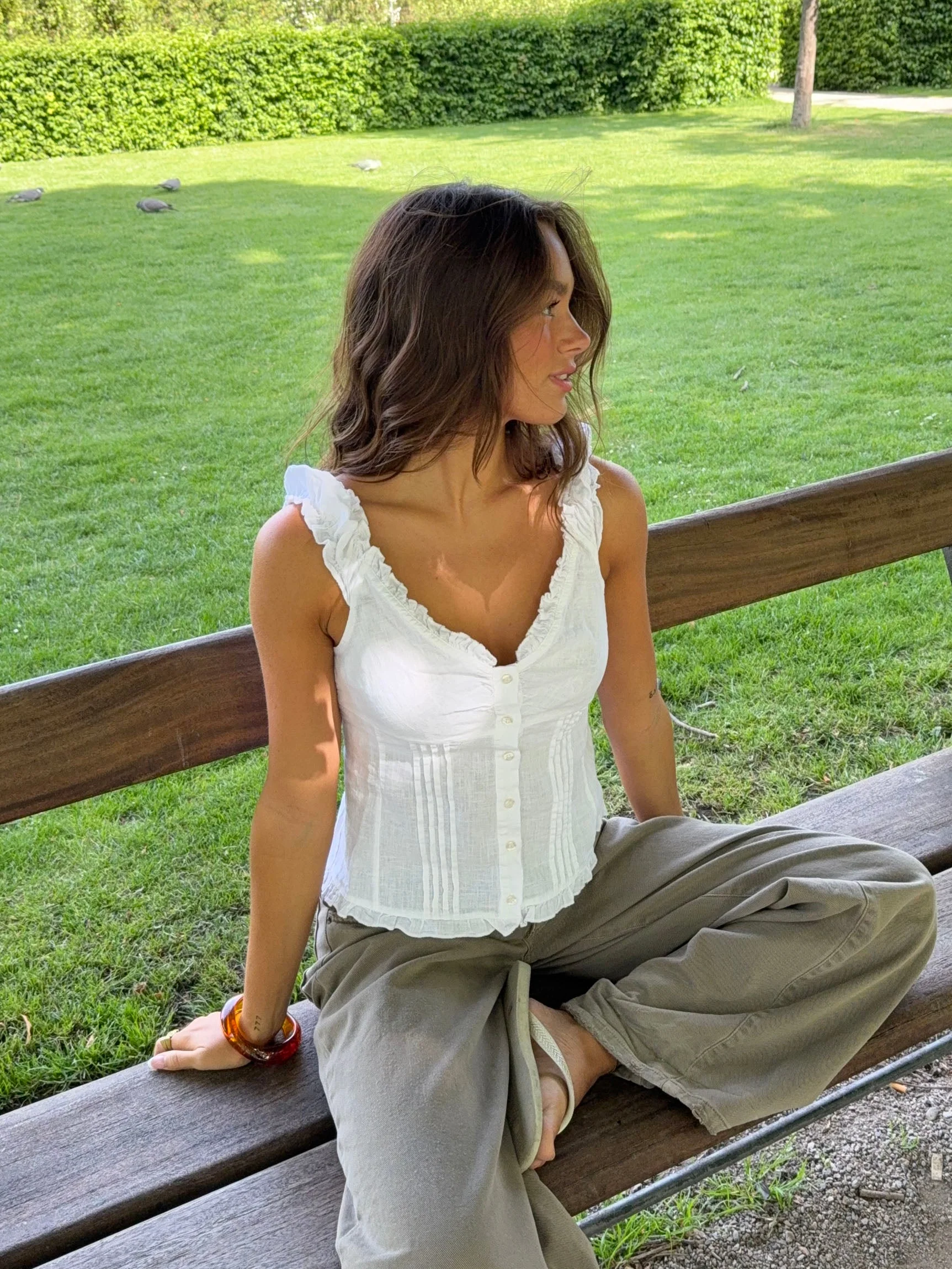 Serafina top with details – White 10 Serafina top with details – White
