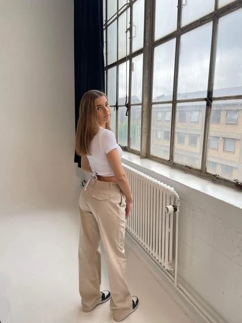 Viva canvas trousers – beige